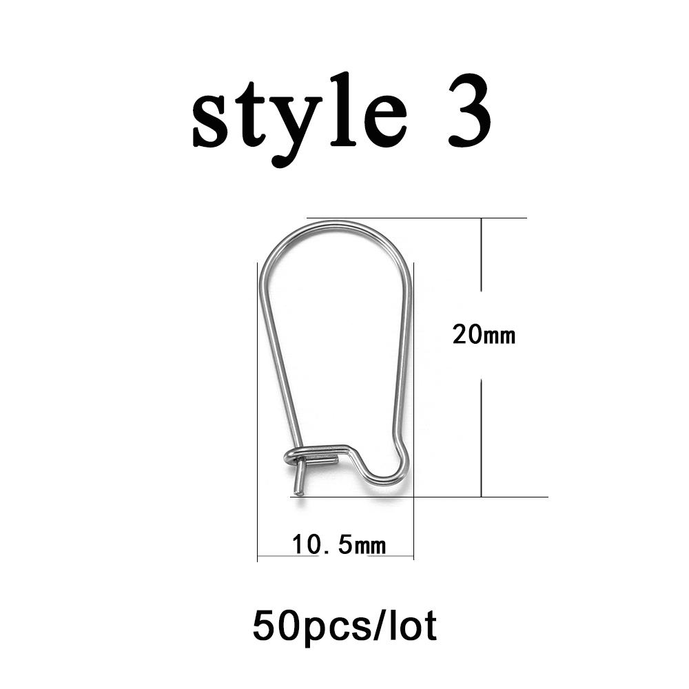 20-50pcs Stainless Steel Hypoallergenic Earring Hooks Fish Earwire Earrings Clasps Earring Wires For Jewelry Maki