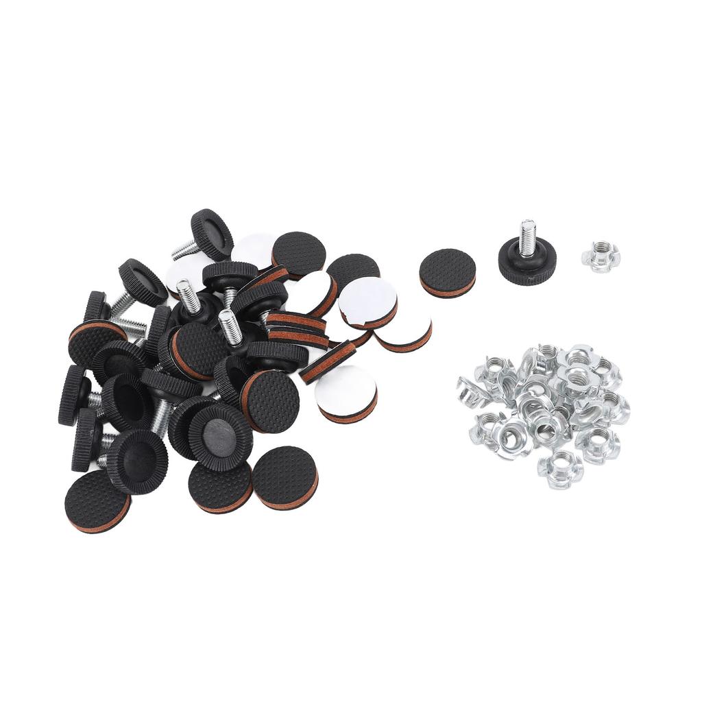 20 шт. мебельный выравниватель с Т-образными гайками, противоскользящая резиновая накладка, регулируемые ножки для выравнивания мебели для стола