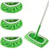 3pcs Reusable Microfiber Mop Pads Washable Flat Mop Refills Highly Absorbent & Elastic Cloth Covers for All Floor Types Strong Cleaning