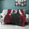 1PC Black Butler Patterned Flannel Blanket Suitable For All Seasons For Home Decor Warmth And Comfort Gifts Holiday Present