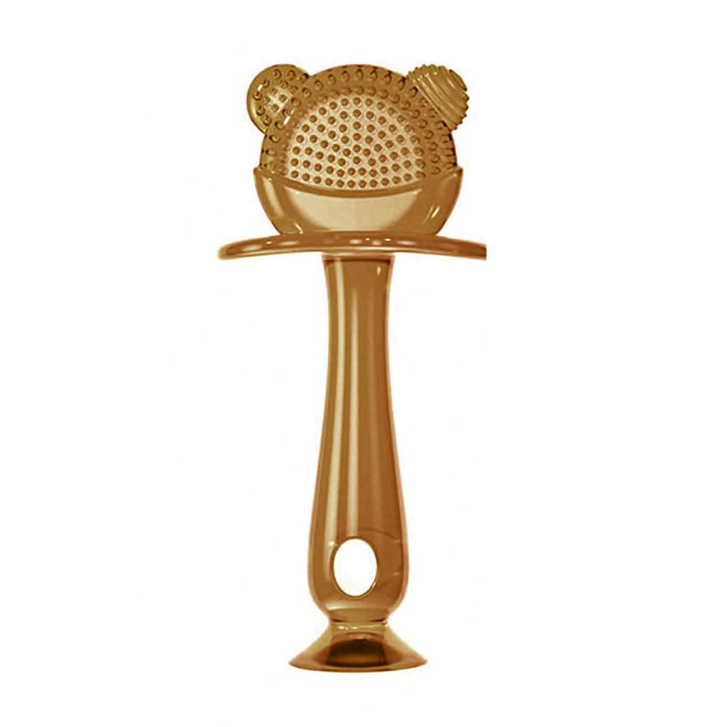 Baby Nursing Teething Toy Bear Teething Stick Silicone Baby Teether Teething Pain Relief Toy for Toddler Infant Newborn