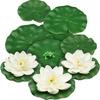 5pcs Simulation Lotus Fake Flowers, Pool Fish Tank Decorative Everlasting Flowers Simulation Flowers, Water Lily Fake Lotus Dry Flowers