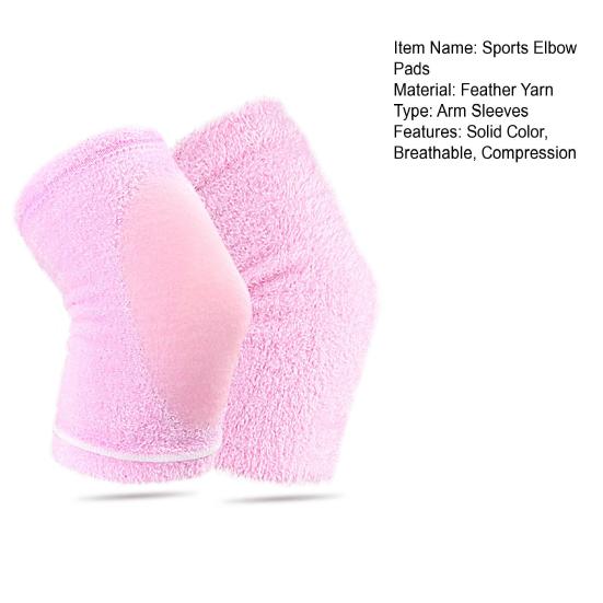1 Pair Winter Warm Sports Elbow Pads Soft & Comfortable Elbow Compression Sleeve for Tendonitis Anti-collision Arm Support Braces for Outdoor