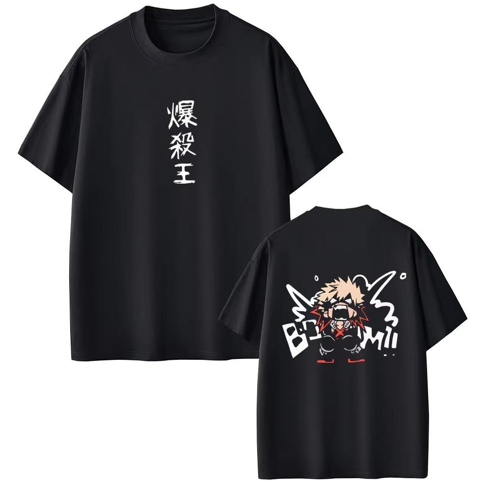 Anime My Hero Academia Bakugou Katsuki Graphic T Shirts Unisex Women Casual Soft pure Cotton Tshirt Male Unisexga Funny Tshirt