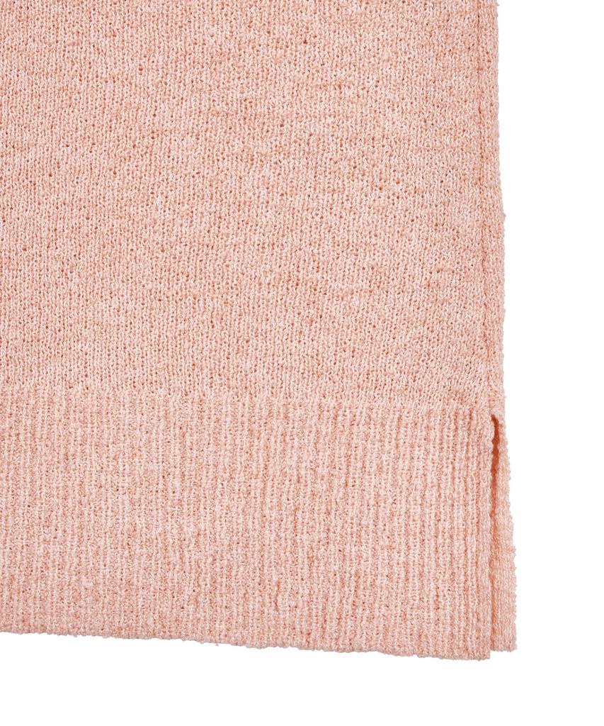 B-Flat Benetton Halterneck Boucle Knit Dress (Pink)