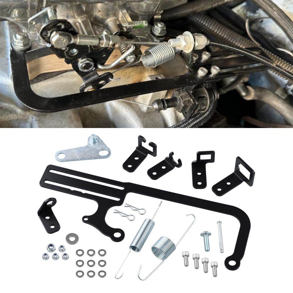 Throttle Cable Mount Bracket Cable Mounting Kit For EZ‑EFI For Automatic Transmission TV Cables GM 700R4 Transmissions Black
