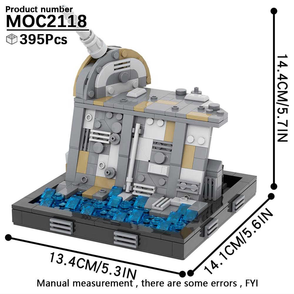 MOOXI Серия «Космические войны» Сценарная модель MOC Кирпич DIY Диорама Взрослые Детские Игрушки Набор строительных блоков Монтессори Подарки Украшение