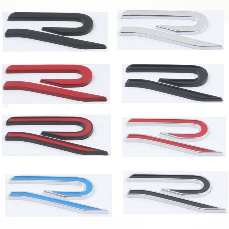 Автомобильная передняя решетка R логотип задний багажник наклейка эмблема значок наклейки для G/olf 5 6 7 8 R LINE B/eetle Pas/sat Ti/guan Je/tta