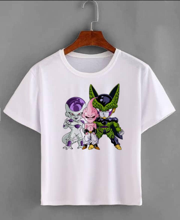 2026 Summer Dragon Ball Kid Goku Unisexs TShirt White Wu Symbol Graphic 100 Cotton Oversized Breathable Casual Short Sleeve Tee