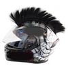 Mohawk Cuttable Helmet Decor Wig Detachable Pruiken Kleurrijke Hanekam Motocross Bright Color Helmet Mohawk Helmet Supplies