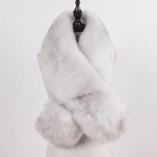 New Winter Lady Natural Luxury Real Fox Fur Scarf Shawl Full Pelt Warm Soft Genuine Fox Fur Scarves Women Real Fur Muffler