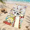 Calvin and Hobbes Microfiber Beach Towel Quick Dry Sand Free Lightweight Beach Towels for Travel Swimming Camping