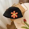 Новая летняя соломенная шляпа с короткими полями для женщин, солнцезащитная шляпа ручной работы с маленькими цветами, симпатичная шляпа-ведро прилив