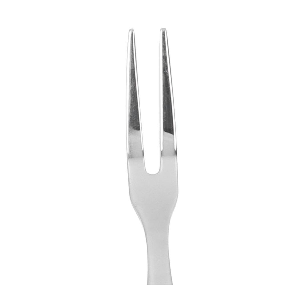 5Pcs Rustless Steel Dessert Fork Polished Edge Cocktail Fork Portable Fruit Fork Charcuterie