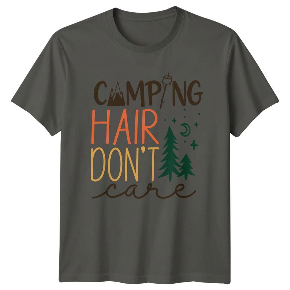 Camping Hair Dont Care TShirt Nature Lover Camping Birthday Gift