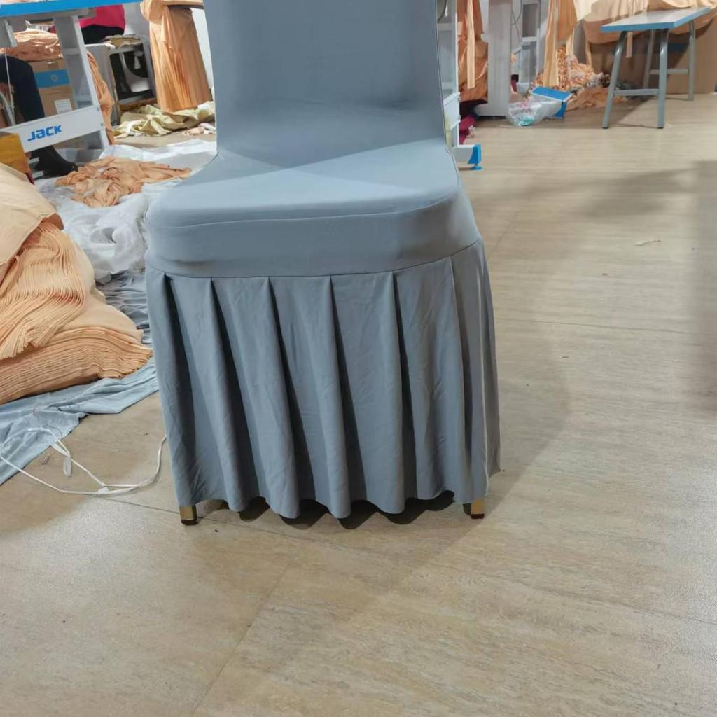 Утолщенная Эластичная Плиссированная Юбка Чехол на Стул для Свадеб и Конференций