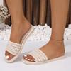 Fashion New Style Popular Women's Slippers for Women In Summer Simple Solid Color Outer Color Bottom Open Style Plus Size Zapatos Mujer