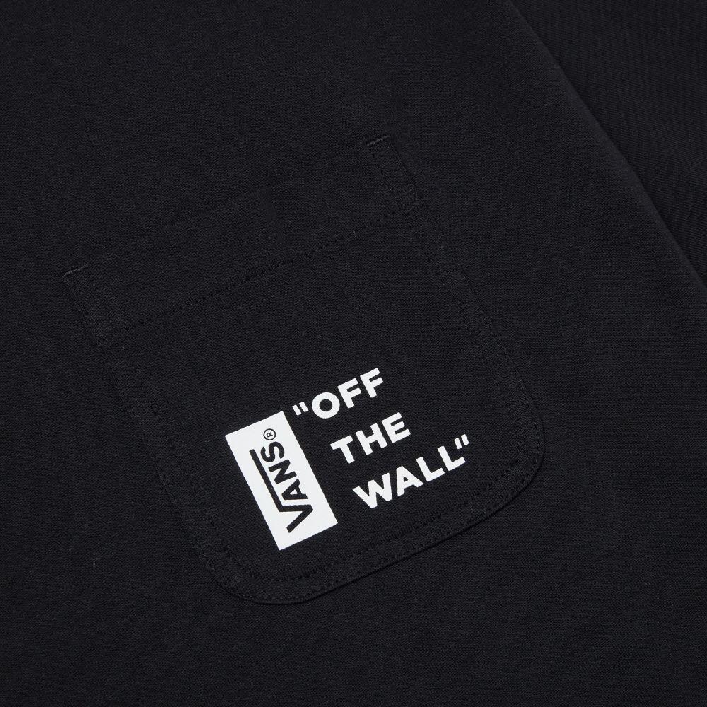 Vans Футболка прямого кроя с круглым вырезом и коротким рукавом с логотипом, мужские топы, черные VN000GQ6BLK