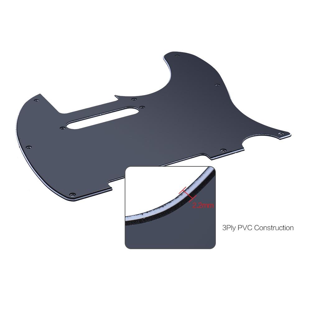 Black Color Pickguard 3 Ply Construction TL Guitar Pickguard 8 Hole Pickguard Electric Guitar