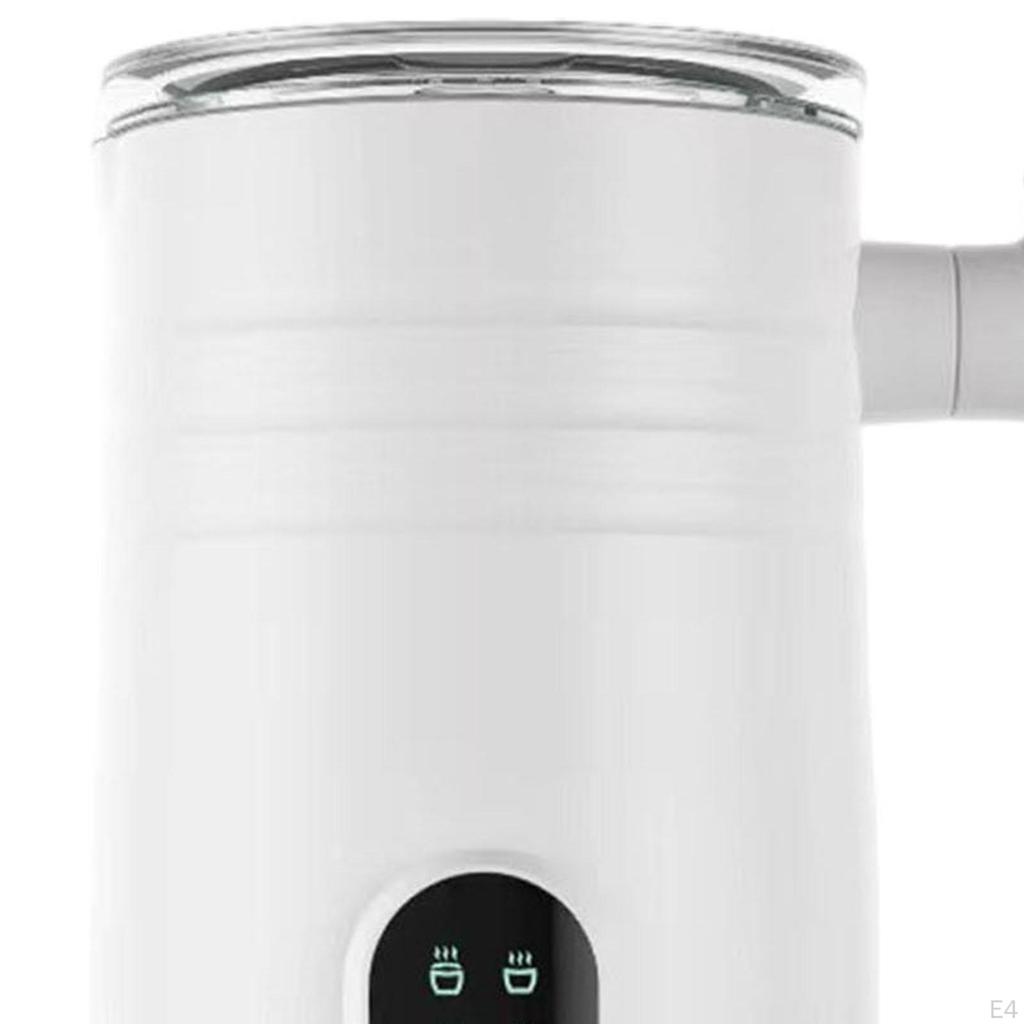 4 in 1 Milk Frother Cappuccinos Auto Shut Off Soft Foam Maker Large Capacity Black