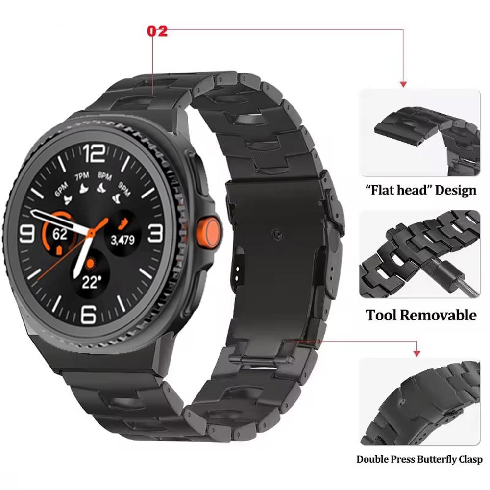 Металлический титановый ремешок для Samsung Galaxy Watch Watch Ultra 2025 47 мм Браслет для Samsung Galaxy Watch 8 40 мм 44 мм Classic 46 мм