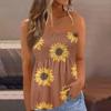2024 топы для женщин, милая сексуальная футболка без рукавов с открытыми плечами и принтом