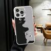Черный кот Мультяшный Милый Ударопрочный Чехол для Телефона для IPhone 18 17 Air 16 16E 15 Pro Max 14 Plus 13 Mini 12 Задняя Крышка Противоударный Fundas