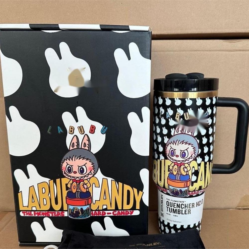 Кружка с трубочкой 40 унций из нержавеющей стали 304, автомобильная кружка для льда, кружка-термос с бантом