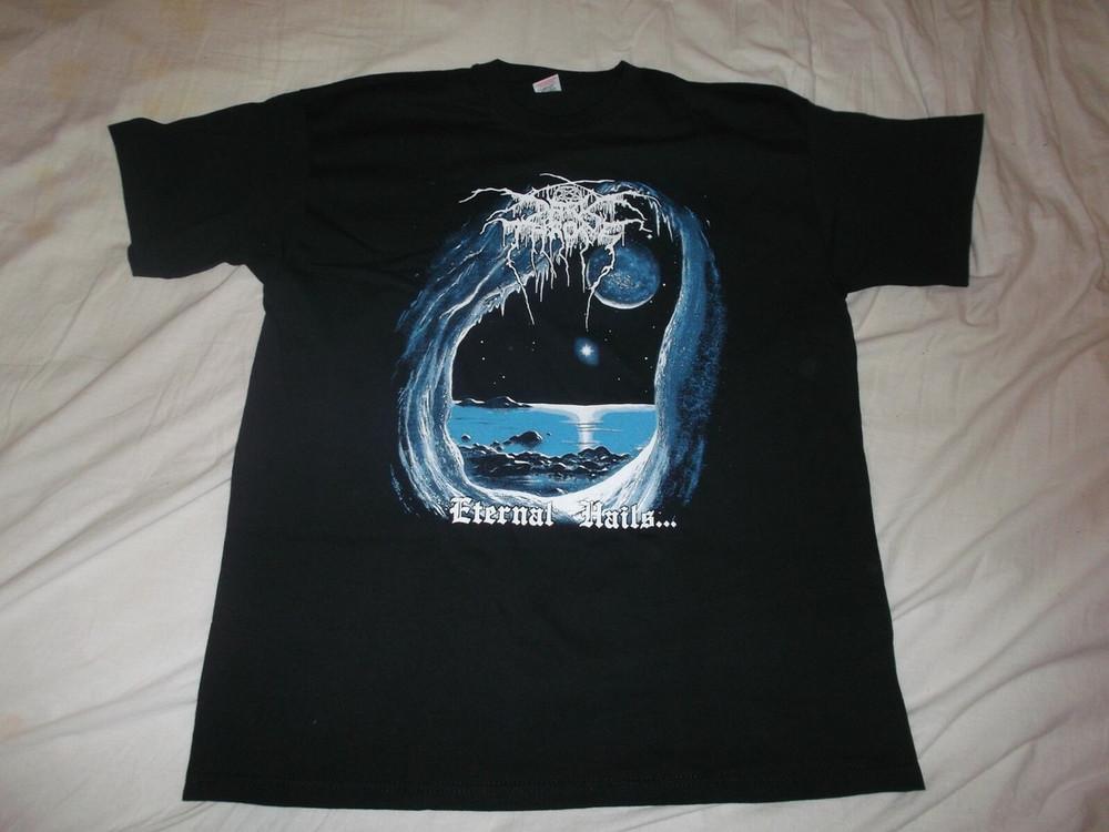 Винтажная футболка Darkthrone 'Eternal Hails' Подарок Семье Черная S5XL BB043 Унисекс