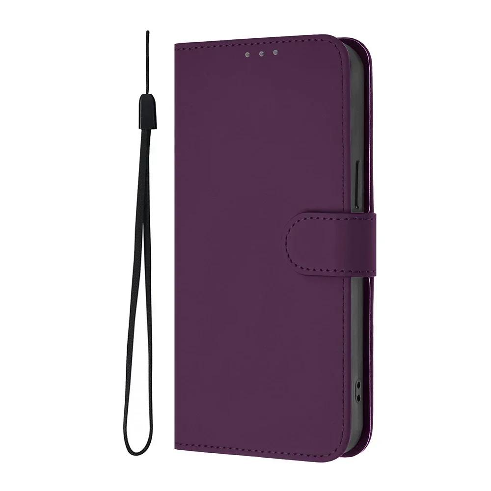Однотонный чехол-кошелек для Xiaomi 12S Ultra 12 Lite Redmi Note 12 Pro Plus Turbo Explorer Speed Держатель для карт Ремешок Чехол для телефона