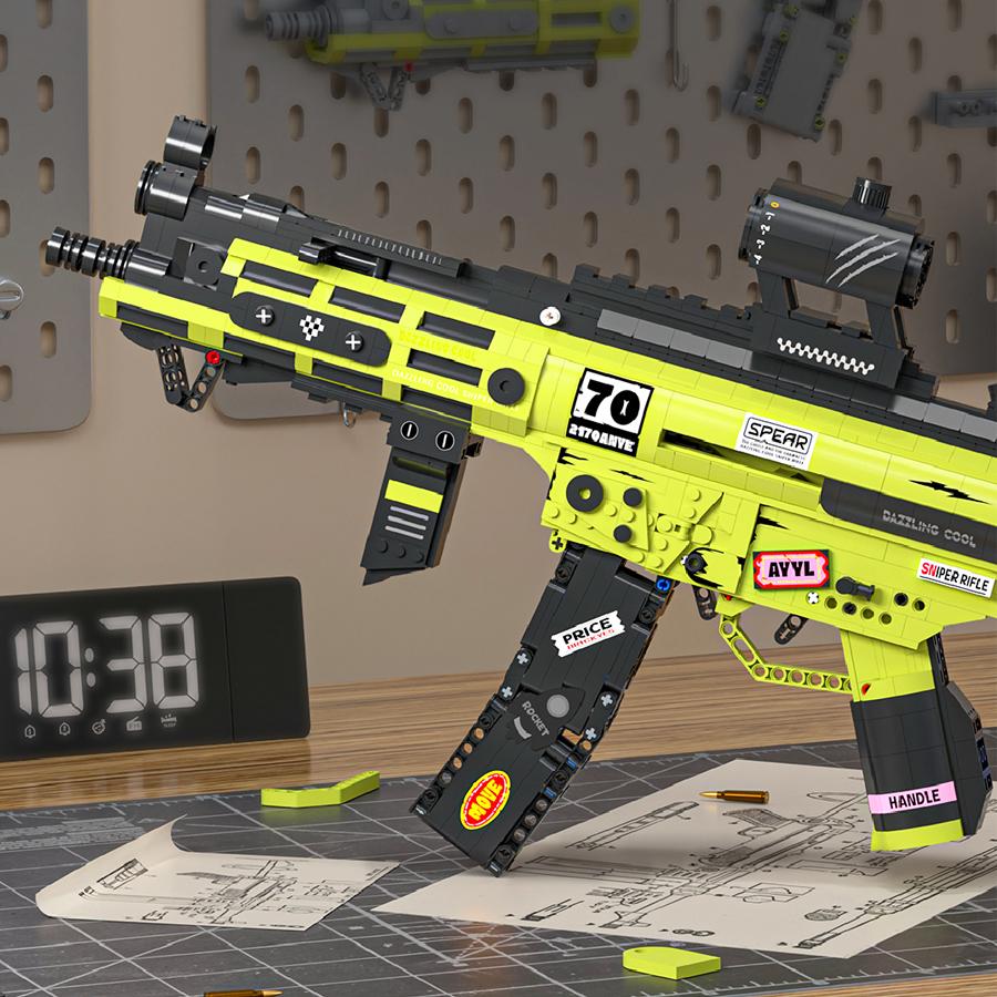 Крутые игрушечные пистолеты Строительные блоки Модели Пистолет Военное оружие Симуляция стрельбы Пластиковые Мини-кирпичи Конструкторы Подарки для мальчиков