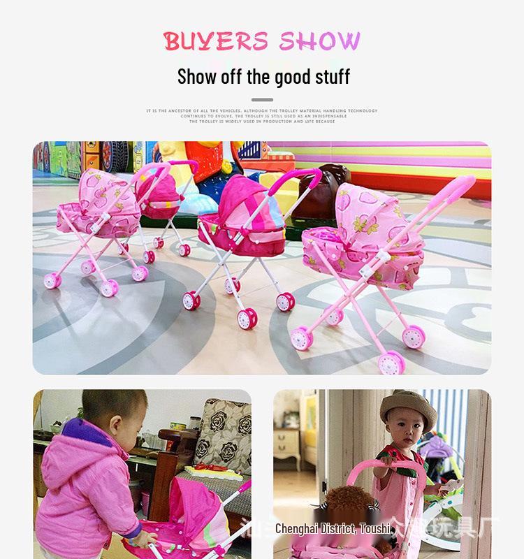 Игровой домик для девочек с куклой и набором игрушечной коляски