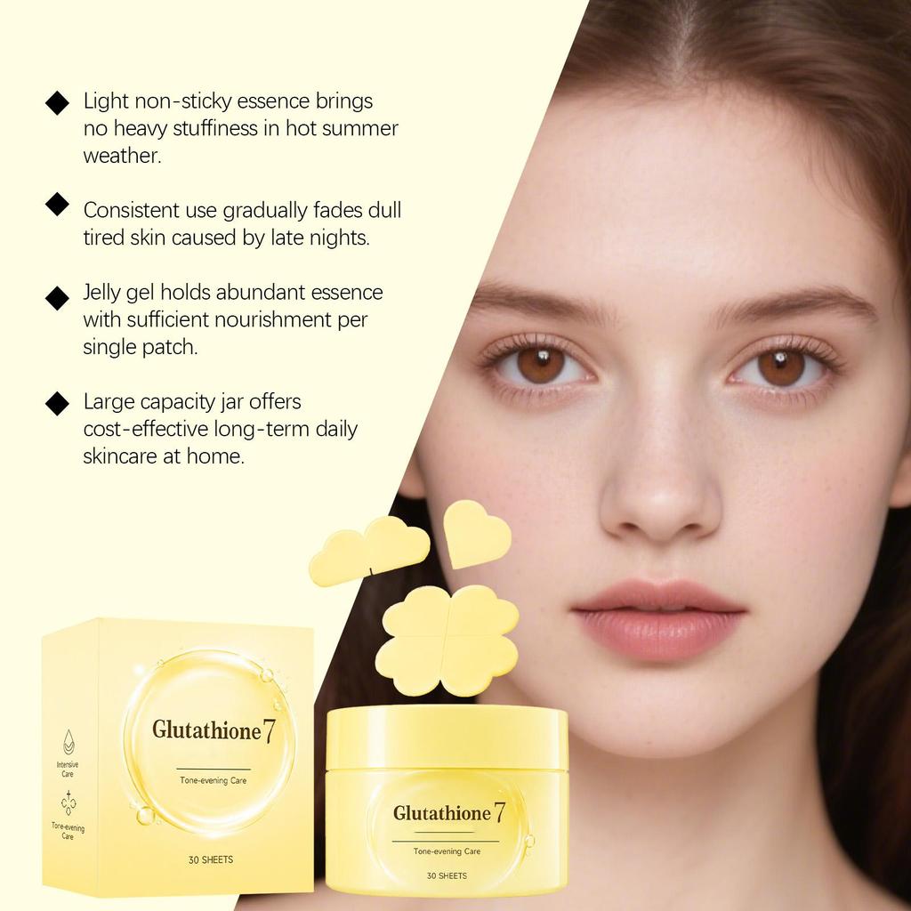 Glutathione essence patch moisturizing, brightening skin tone, obedient and translucent, daily nourishing 30pcs