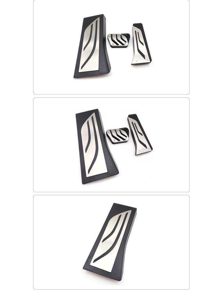 Противоскользящие автомобильные педали для BMW X5 (2019-2020): Декор для педали газа, тормоза и зоны отдыха.