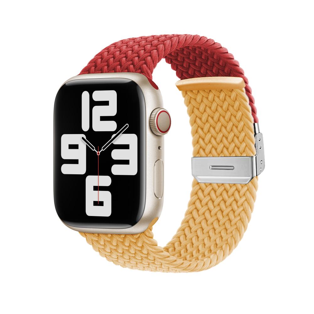 Плетеный нейлоновый ремешок для Apple Watch Band Ultra 10 9 8 7 49 мм 46 мм 45 мм 44 мм Регулируемый браслет 6 5 4 SE 41 мм 42 мм 40 мм Correa