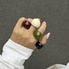 Кольца большого размера неправильной формы из смолы, геометрические кольца, кольца на фаланги, винтажные кольца из смолы, модная бижутерия