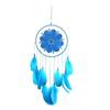Dream Catcher Blue Flower and Feathers Dream Catcher