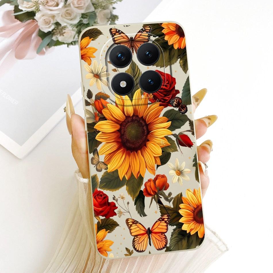 For Xiaomi Redmi Note 15 Pro+ 15Pro 5G Cute Cat Flower Cartoon Phone Case For Redmi Note 15 Pro Plus 5G Soft Silicone Bumpers