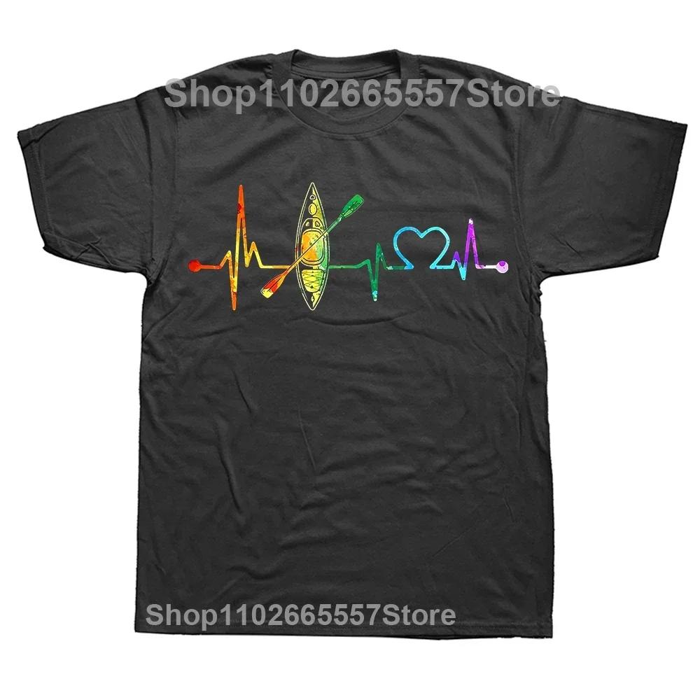 Funny Kayak T Shirts Summer Style Graphic Cotton Streetwear Short Sleeve Unique Basic Print Summer Kayaking Tshirt Men