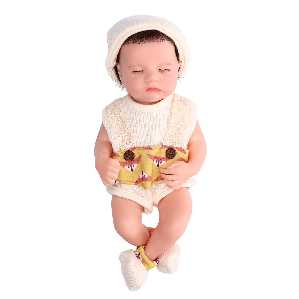 12 Inch Silicone Doll Lifelike Eye Closed Emulational Newborn Baby Dolls Washable WaterproofBaby