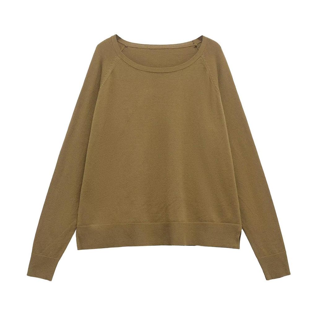 Весна 2025 Женский базовый свитер тонкой вязки