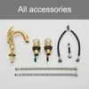 Смеситель для раковины Wanmivezlo Gold Swan, роскошный смеситель для ванной комнаты с двумя ручками из хрусталя, смеситель для холодной и горячей воды