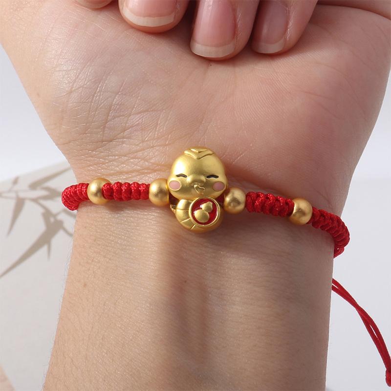 Браслет на удачу из красной веревки на год Змеи в китайском стиле, браслет удачи по зодиаку Змея, ювелирные изделия, аксессуары, подарки