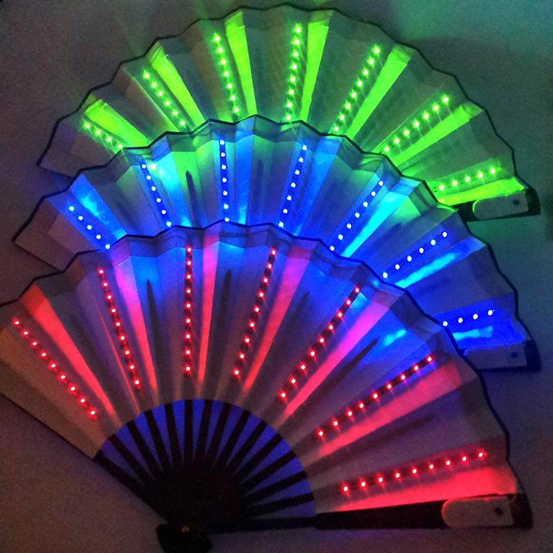 Glowing Hand Fan Luminous Folding Fans Wedding Party Supplies Wedding Fans For Women Hand Fan Glow In The Dark
