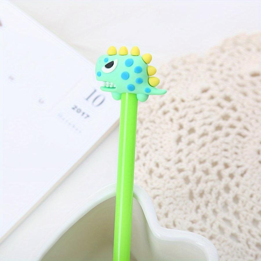 10pcs 0.5mm Cute Pen Creative Dinosaur Shape Gel Pen Cartoon Tyrannosaurus Water-based Signature Pen Learning Office Stationery