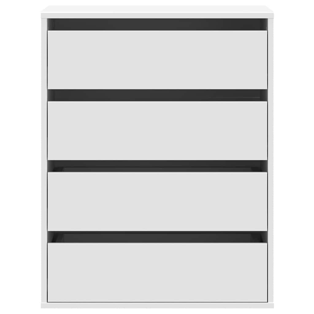 White Chest of Drawers 60 x 41 x 76 cm Particleboard