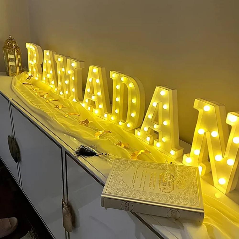 Alphabet Letter LED Lights Luminous Number Lamp Battery Warm Night Light for Home Wedding Birthday Christmas Party Decoration