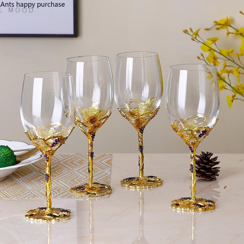 Эмалированный хрустальный бокал для вина, стеклянный стакан, бокал для питья, бокалы для питья, декоративная чашка, бокал для красного вина, бокалы для коктейлей, подарок