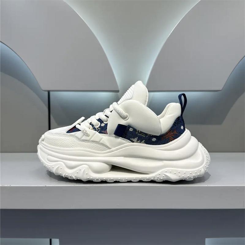 Autumn new dad shoes printing embroidery hollow bottom sports casual shoes platform tide bjd