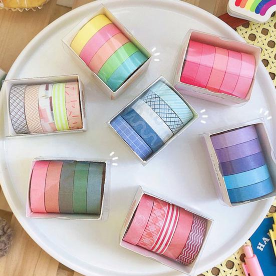 5 рулонов наклейки, декоративная красивая лента-наклейка на руку Васи Макарон для девочек